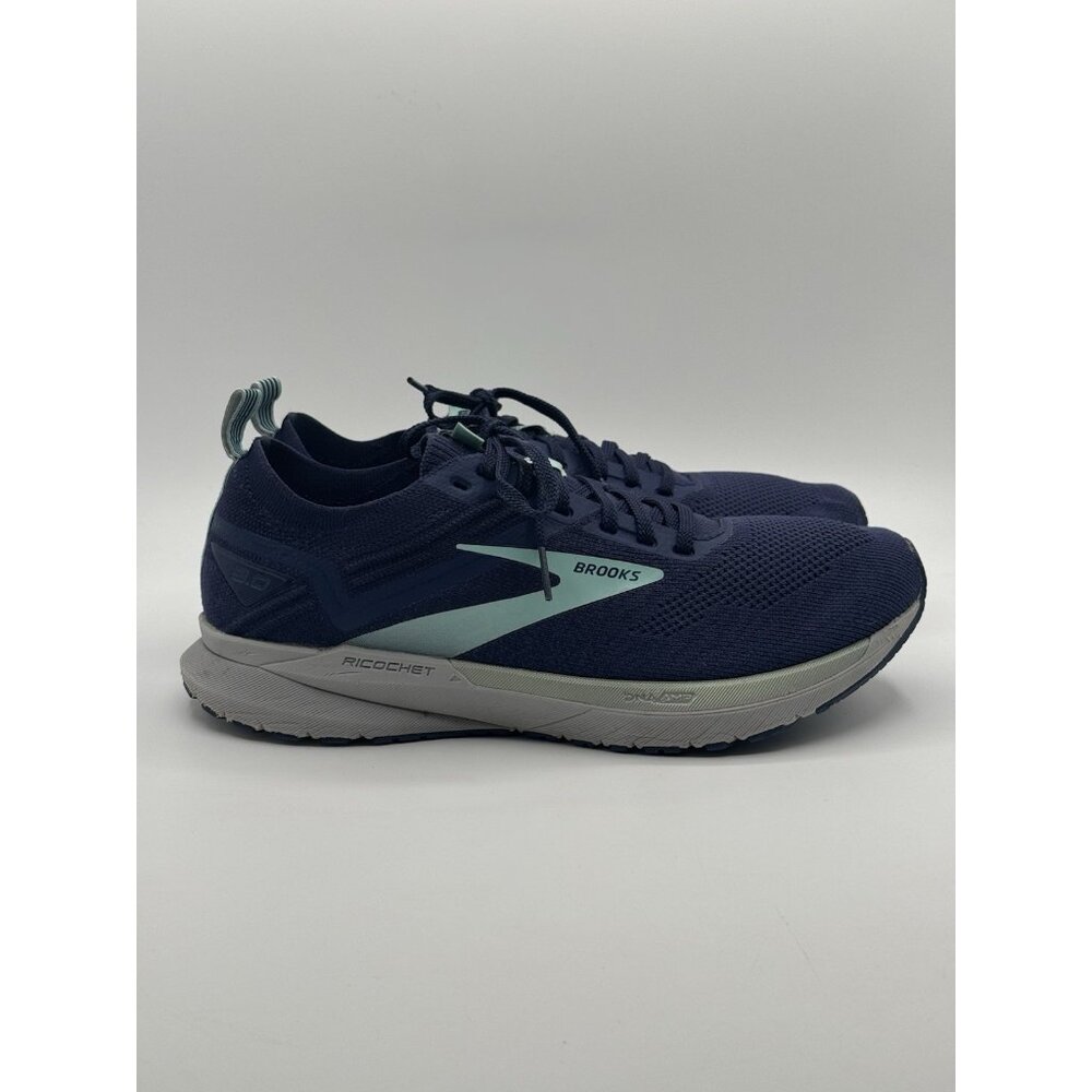 Brooks Ricochet 3 Womens Size 11 Blue Gray Walking Running Shoes Sneakers - Picture 1 of 16